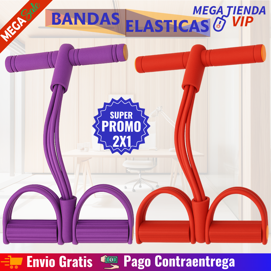 Combo (X2) Banda Elástica Ejercicio y Yoga