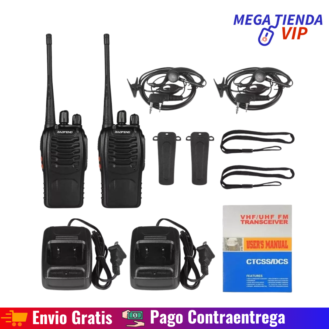 Par (x2) de Radios Walkie Talkie - Alta Calidad
