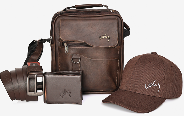 Combo (Kit) Bolso 26 Cm + Gorra + Correa + Billetera