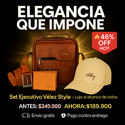 Combo (Kit) Bolso 26 Cm + Gorra + Correa + Billetera