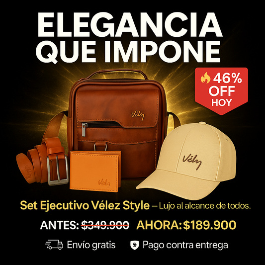 Combo (Kit) Bolso 26 Cm + Gorra + Correa + Billetera