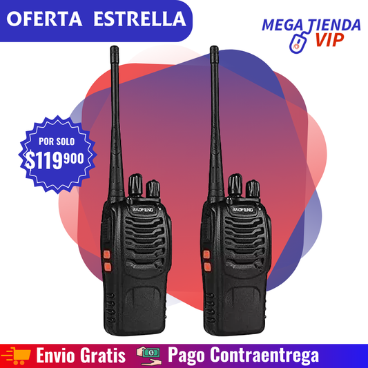 Par (x2) de Radios Walkie Talkie - Alta Calidad